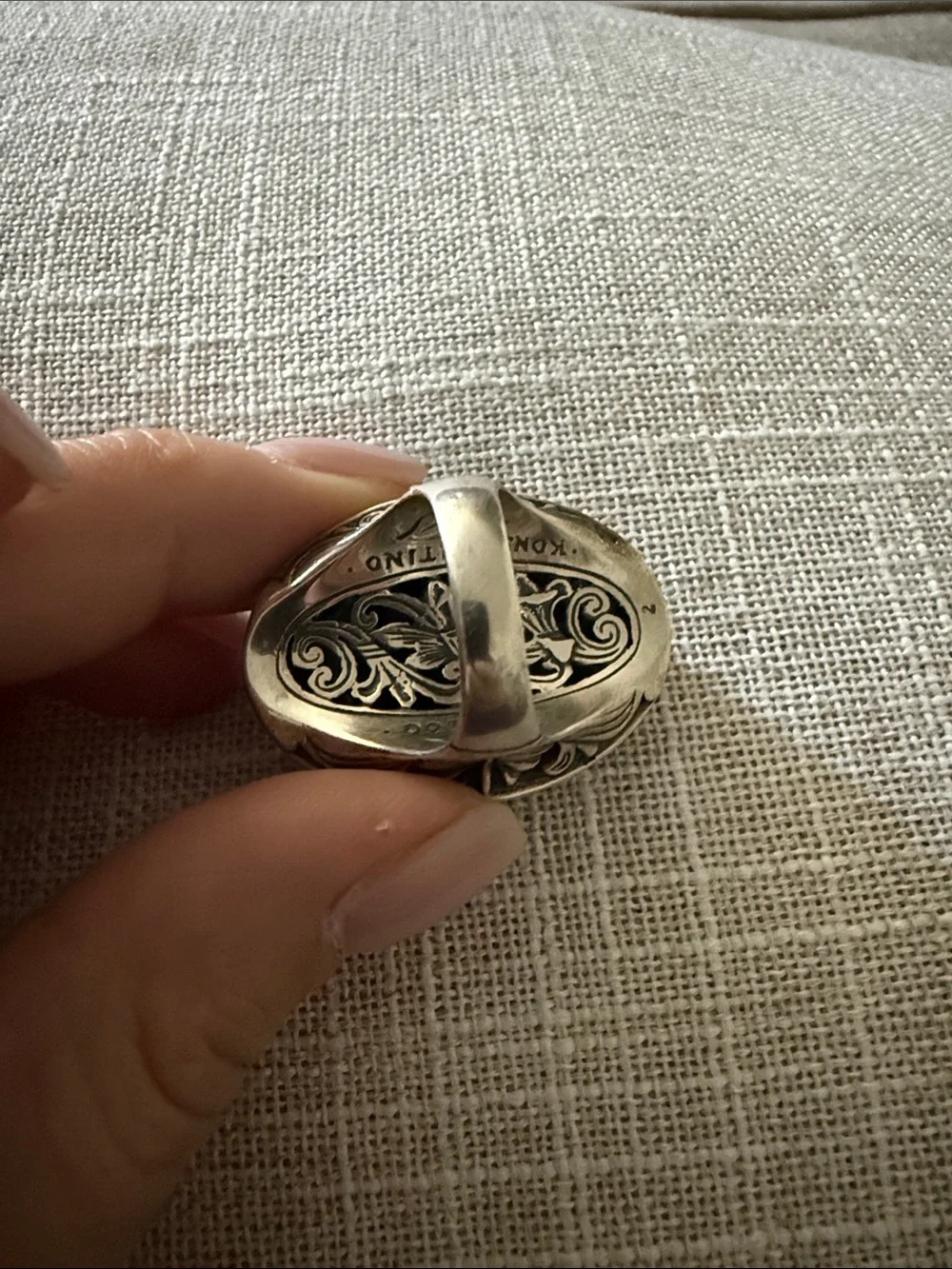 Konstantino Onyx Oval Ring